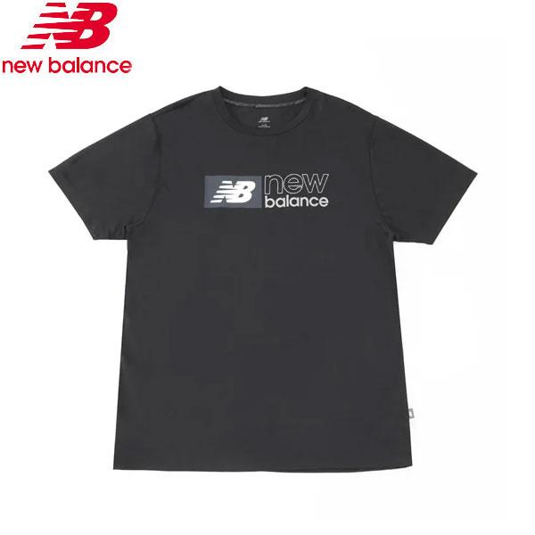 ニューバランス パフォーマンスグラフィックショートスリーブTシャツ ブロックロゴ AMT41000-...