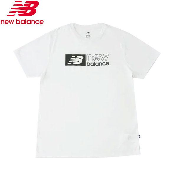 ニューバランス パフォーマンスグラフィックショートスリーブTシャツ ブロックロゴ AMT41000-...