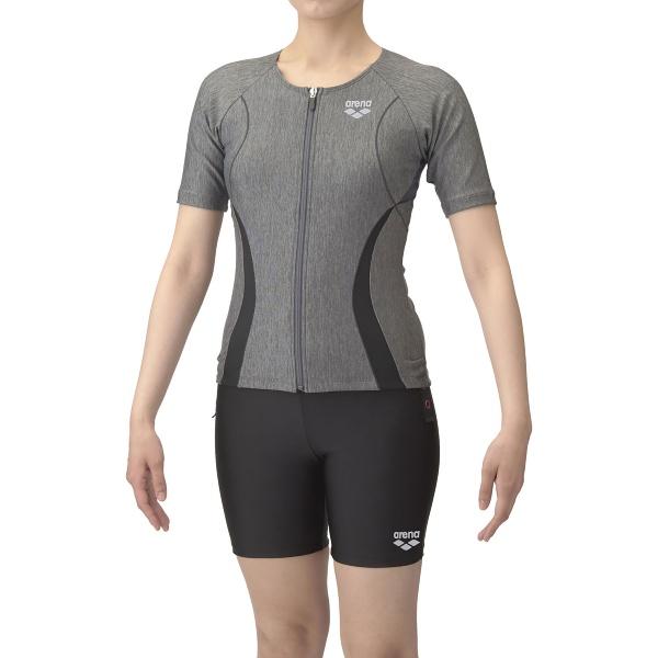 ARENA アリーナ フィットネスセパレーツ カバーバック ミドルレッグ 差し込みパッド 水泳 水着...