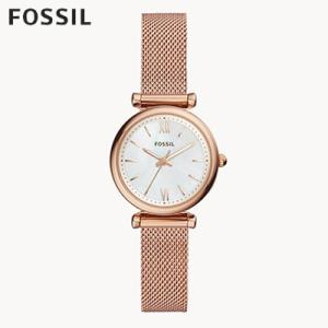 フォッシル FOSSIL 腕時計 CARLIE MINI 三針 ローズゴールドトーン ステンレススチ...