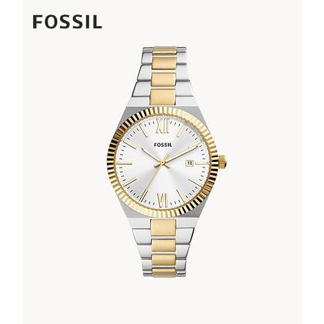 フォッシル FOSSIL 腕時計 SCARLETTE 三針デイト ツートーン ステンレススチールウォ...