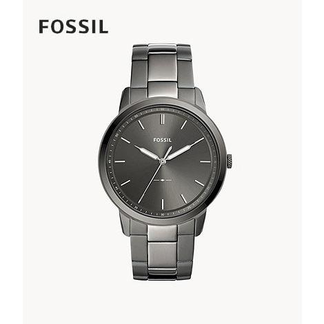 フォッシル FOSSIL 腕時計 THE MINIMALIST 三針 スモークステンレススチールウォ...