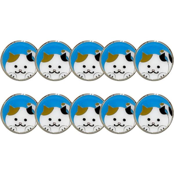 Tabata タバタ ゴルフ マグネットマーカー ネコ 10個セット ゴルフ アクセサリー GV80...