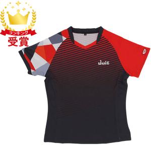 JUIC レディース ユニフォーム メタルブリーズ 卓球 5632-RE レディース 半袖シャツ