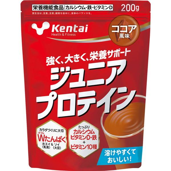 ケンタイ Kentai ジュニアプロテイン ココア風味 200g ホエイ ソイ 大豆 たんぱく質 カ...