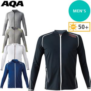 AQA UVスイムジップ ラッシュガード ロングメンズ2 長袖 マリンスポーツ 水着 KW-4603B メンズ