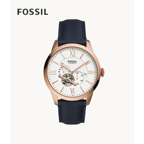 フォッシル FOSSIL 腕時計 TOWNSMAN オートマティック ネイビーレザーウォッチ ME3...