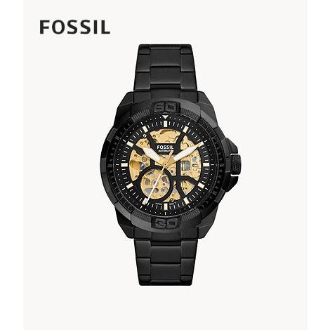 フォッシル FOSSIL 腕時計 BRONSON オートマティック ブラック ステンレススチールウォ...