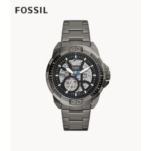 フォッシル FOSSIL 腕時計 BRONSON オートマティック スモーク ステンレススチールウォ...