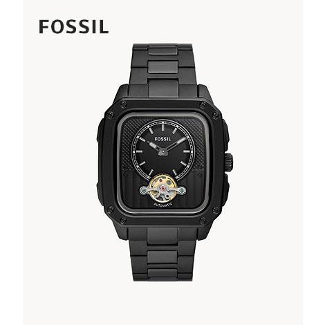 フォッシル FOSSIL 腕時計 INSCRIPTION オートマティック ブラック ステンレススチ...