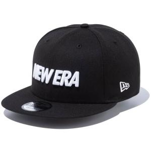 ニューエラ NEW ERA 9FIFTY ワードマークロゴ ブラック × ホワイト 13575023 帽子 キャップ｜lafitte