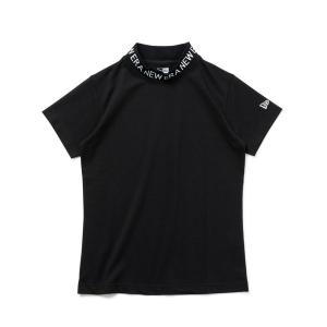 ニューエラ NEW ERA ゴルフ Womens 半袖 鹿の子 ミッドネック パフォーマンス Tシャツ ブラック × ホワイト 14108982 レディース｜lafitte