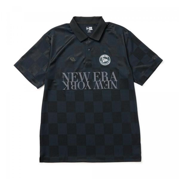 ニューエラ NEW ERA 半袖 ポロシャツ Checker Pattern ブラック ゴルフ 14...