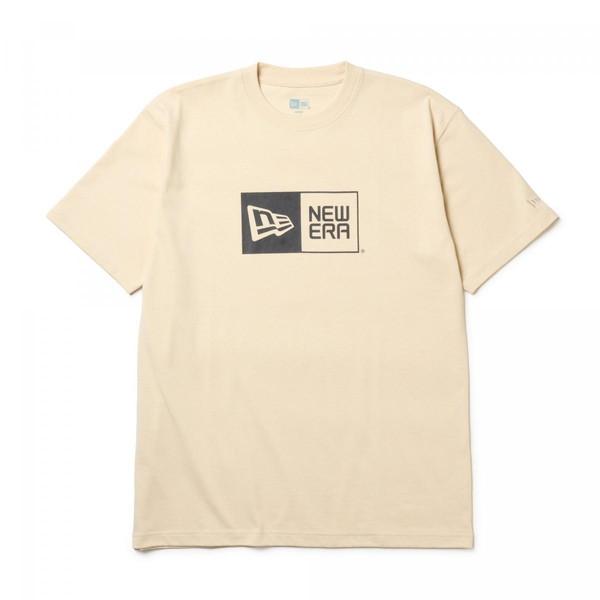 NEWERA  ニューエラ NEW ERA 半袖 コットン Tシャツ Box Logo クリーム 1...