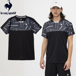 le coq sportif ルコック クーリング サンスクリーン エールフォルム ゲームシャツ テニス QTMXJA02-BK 半袖｜lafitte