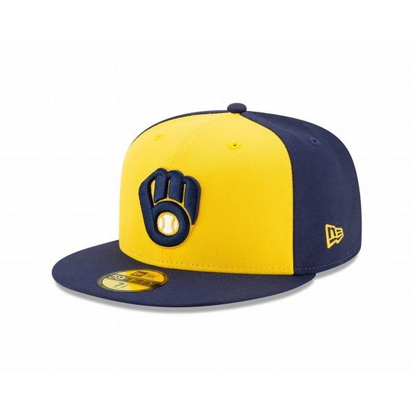 返品交換不可 訳あり大特価 ニューエラ NEW ERA 59FIFTY MLBオンフィールド ミルウ...