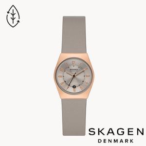 スカーゲン SKAGEN 腕時計 GRENEN LILLE 三針デイト グレーストーン エコレザーウ...