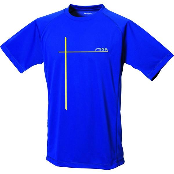 STIGA ファイテンコラボシャツ ロイヤルブルー 男女兼用 1854-4866 卓球 ゲームシャツ...
