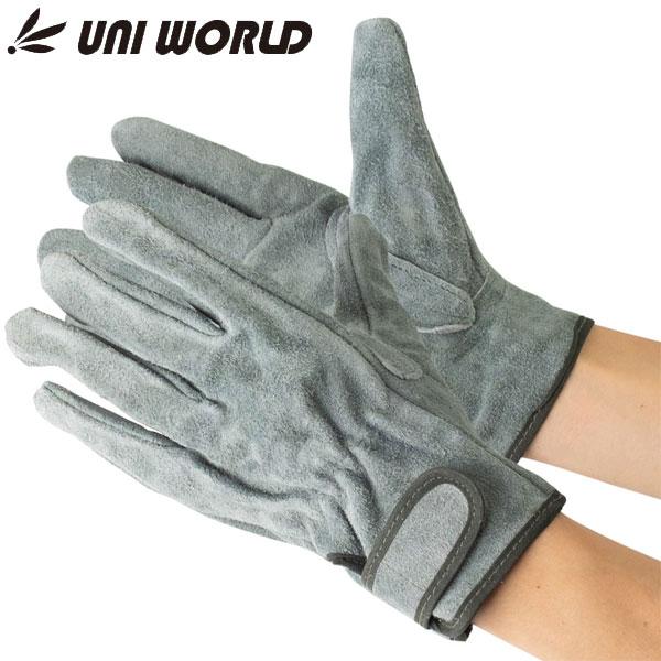 革手工房 UNI WORLD ユニワールド 132 オイル牛床革 手首ベルト 革手袋 作業手袋