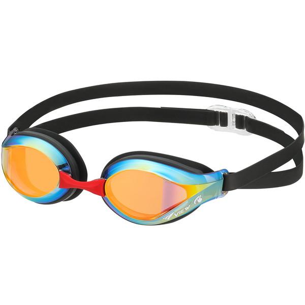 VIEW ビュー 小学生用 レーシング 競泳 スイミング ゴーグル TRY トライ ミラーモデル 水...