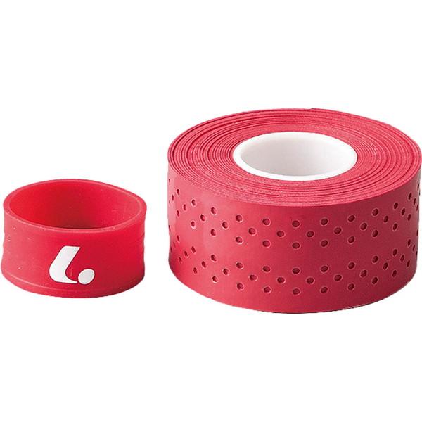 LUCENT ルーセント グリップテープ3本入 ラバーバンド付 レッド テニス XLE5241
