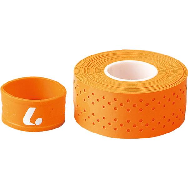 LUCENT ルーセント グリップテープ3本入 ラバーバンド付 オレンジ テニス XLE5242