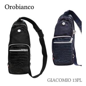 Orobianco オロビアンコ GIACOMIO 13PL [ジャコミオ ボディバッグ メンズ スリングバッグ レザー ロゴプレート《ご注文後3営業日前後発送予定》｜lag-onlinestore