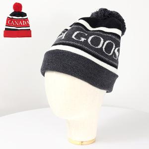 CANADA GOOSE カナダグース メリノウール ロゴ ニット帽 帽子 6193M