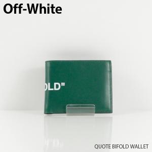 Off-White オフホワイト QUOTE BIFOLD WALLET-クオート バイフォールド ウォレット Green White OMNC008R19853023｜lag-onlinestore