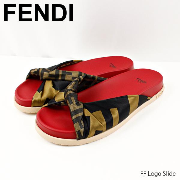 FENDI フェンディ FF Logo Slide FFロゴ スライド レディース サンダル コンフ...