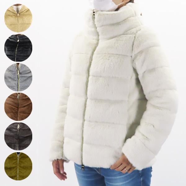 HERNO ヘルノ ECO FUR DOWNJACKET エコ ファー ダウンジャケット 長袖 レデ...