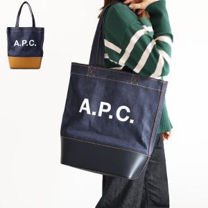 A.P.C. アーペーセー Logo Print Denim Tote ロゴプリント デニム トートバッグ レディース メンズ ユニセックス CODDPM61444IAK｜lag-onlinestore