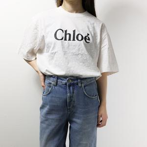 Chloe クロエ Crew Neck T-Shirts クルーネック Tシャツ ロゴ 半袖 花