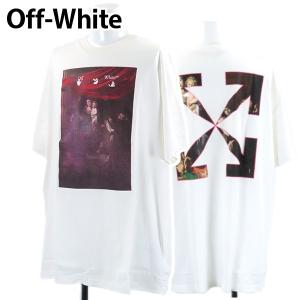 Off-White オフホワイト SPRAYED CARAVAGGIO S/S OVER TEE WHITE WH OMAA038S21JER005 0101 ワイドシルエット Tシャツ 半袖｜lag-onlinestore