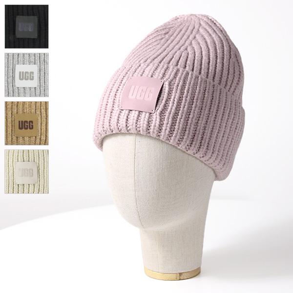 UGG アグ CHUNKY RIB BEANIE ニット帽 帽子 ビーニー ロゴ リブ レディース ...