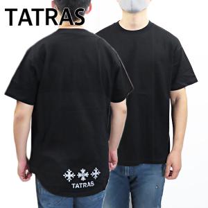 TATRAS タトラス DIONE MTAT21S8125 BLACK ディオーネ Tシャツ クルーネック 半袖 ロゴ コットン ブラック メンズ｜lag-onlinestore