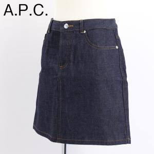 A.P.C. アーペーセー JUPE デニムスカート ノンウォッシュ ひざ丈 ストレッチデニム レディース CODBSF06094 IAI｜lag-onlinestore