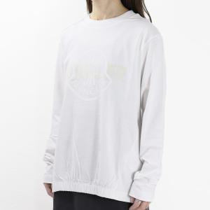 モンクレール 23年製 MAGLIA MANICHE CORTE アイボリー コットン ビッグロゴ ショートスリーブカットソー S モンクレール 23年製 MAGLIA MANICHE CORTE アイボリー コットン