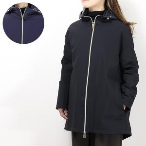 HERNO ヘルノ Nylon Down Jacket ダウンコート フード付き ミディアム丈 ロゴ レディース PI001533D 12217S｜lag-onlinestore