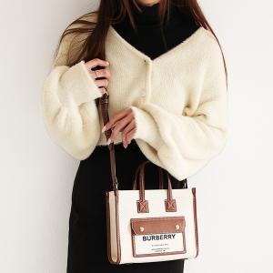 バーバリー Mini Freya Tote ミニ フレヤ トートバッグ ショルダーバッグ キャンバス レザー ロゴ 8044143｜LaG Onlinestore