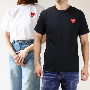 COMME des GARCONS ★ハート エンブロイダリー Tシャツ Play Comme des Garçons: Logo T-Shirt with Red Heart (White