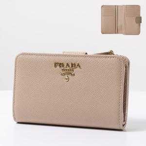 PRADA プラダ Bi-Fold Wallet 二つ折り財布 折りたたみ財布 小銭入れあり コンパクト ロゴ レザー 本革 レディース  1ML225 QWA F0236