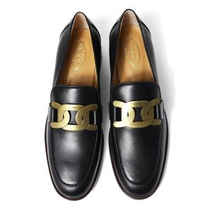 TOD'S TODS トッズ T Chain Leather Loafers レザー ローファー メタル