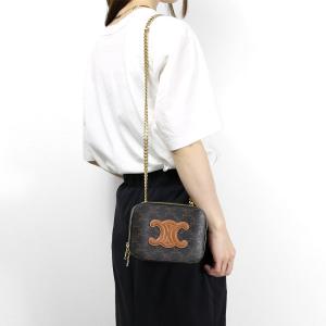 CELINE セリーヌ トリオンフ ボディバッグ PVC ブラック CELINE セリーヌ トリオンフ ボディバッグ PVC ブラック