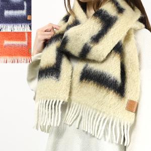 LOEWE ロエベ マフラー バイカラー ストール フリンジ