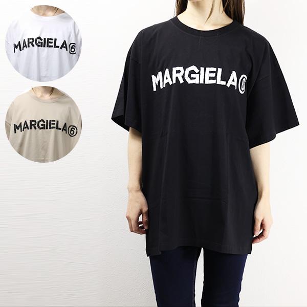 MM6 エムエムシックス Logo T-Shirts Tシャツ オーバーサイズ 半袖 ロゴプリント ...