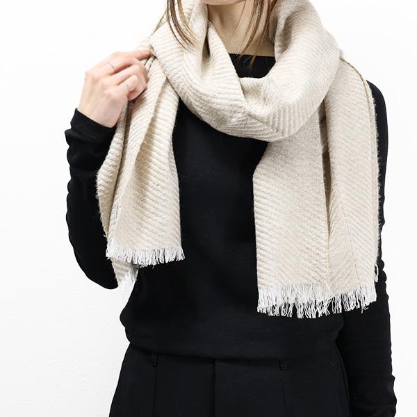 Johnstons ジョンストンズ Cashmere Jacquard Stole マフラー ウール...