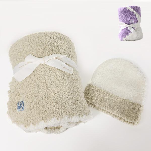 kashwere カシウエア Rugby Center Stripe Baby Blanket wi...