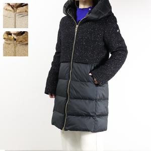 DUNO（デュノ） ダウンジャケット コート バロン ウール 切替 ネイビー