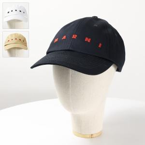 新作25SS⭐︎新品！マルニ 刺繍 ロゴ キャップ　帽子 黒 ブラック 刺しゅうロゴ入り オーガニックギャバジン製ベース